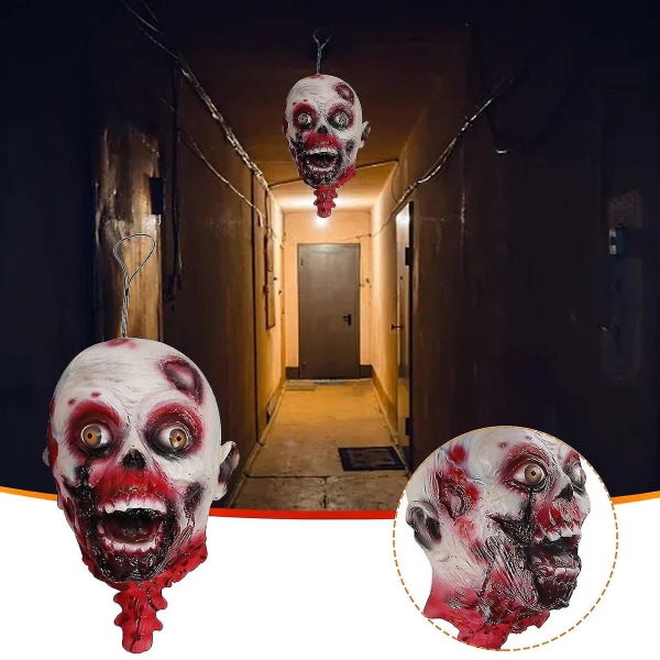 Halloween Horror Afhugget hoved Blodhoved Prop Ny grænseoverskridende e-handel Dummy Fake Head Bar Haunted House Prop
