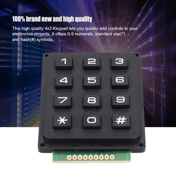 Tangentbordmoduler med 12 tangenter 3x4 Tryckknappar Extern knappsats för MCU