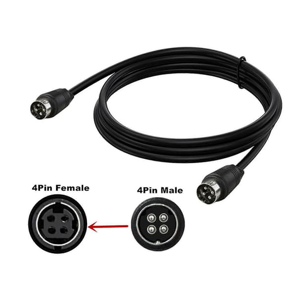 4Pin DIN han til han stikadapterkabel til lyd- og videoenhedsforbindelse 0.5m