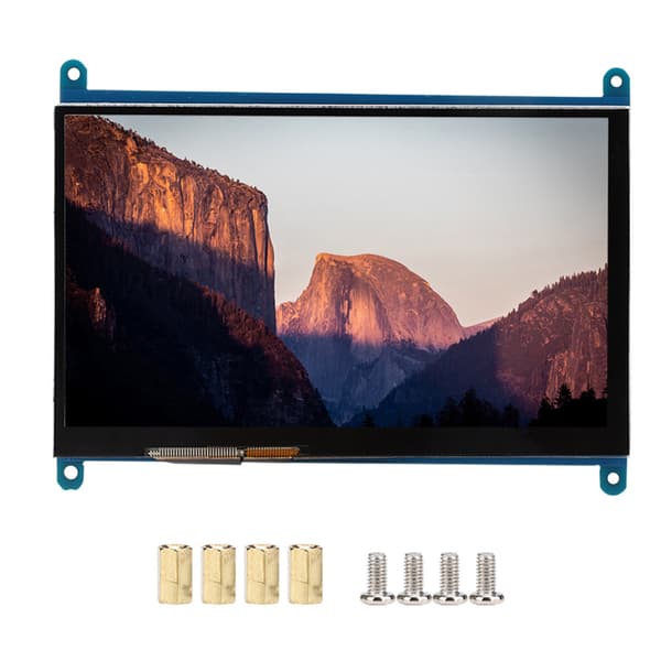 7-tommer LCD HDMI 1024x600 Ultra HD-skærm med kapacitiv touchskærm til Raspberry Pi