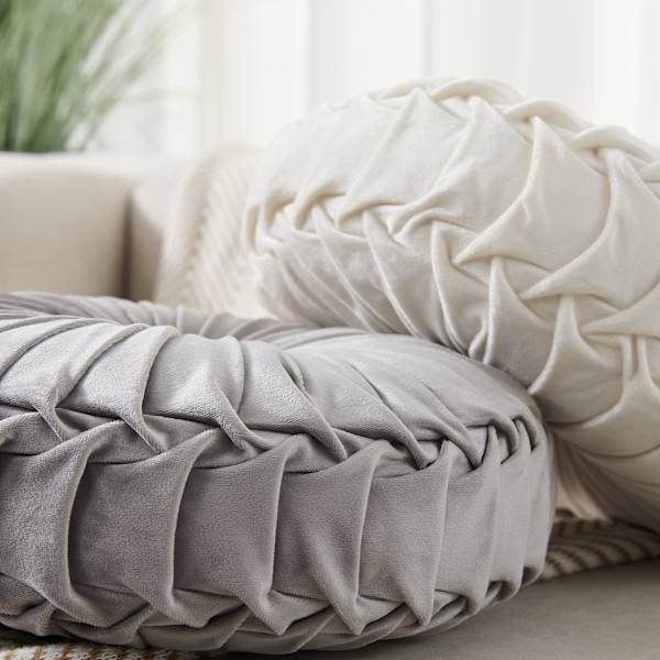 Holland Velvet Pude Dekoration Sofa Dekoration Rund Lille Pude, Blå, 35cm,