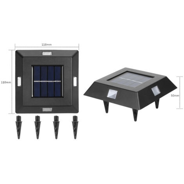 Utomhus Solar Lanterns Lampa, Fyrsidig Plast Vägglampa