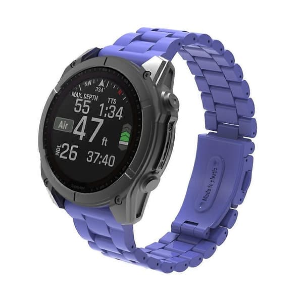Til Garmin Fenix 8 43mm/Descent MK3 43mm Urrem 20mm Plast 3-perle Håndledsrem Multicolor Blue