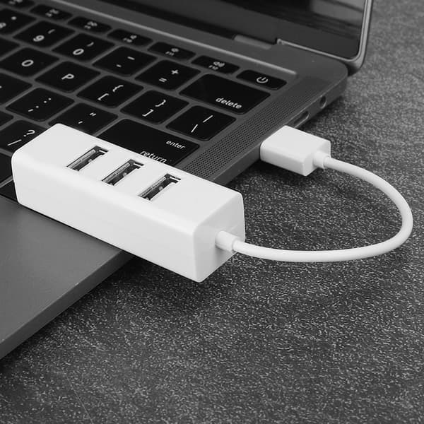 4-Port Hub USB Splitter Dockingstation Bærbare Computerdele OTG Hvid Dataoverførsel