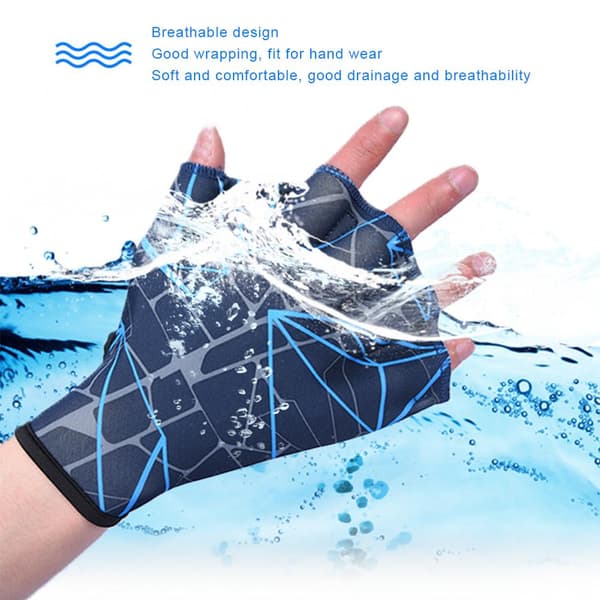 Aquatic Simträningshandskar Med Simhud Fingerlösa Vattenresistenta
