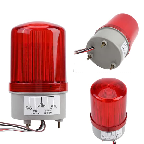 Punainen LED-hätävaroitusvalo Pyörivä majakka AC220V