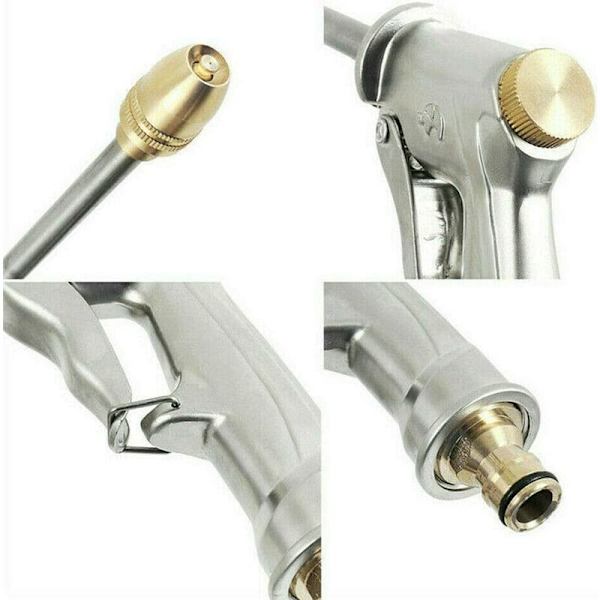 Högtrycksvattenpistol i aluminiumlegering för biltvätt lämplig för bil, utomhus