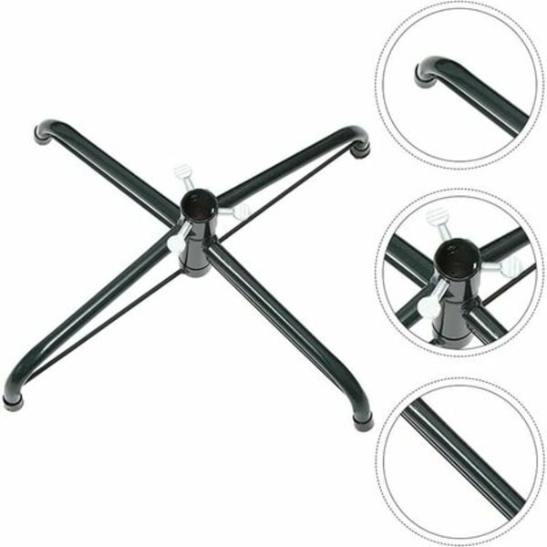 Joulukuusijalusta, 45cm-45cm kokoontaitettava metallinen pylväsjalusta, keinotekoinen joulukuusenjalka joulukoristukseen
