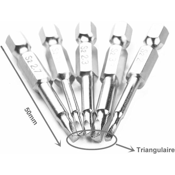 Triangle Wind Bit, sähköinen ruuvitaltan kärki - 5kpl kolmioterä