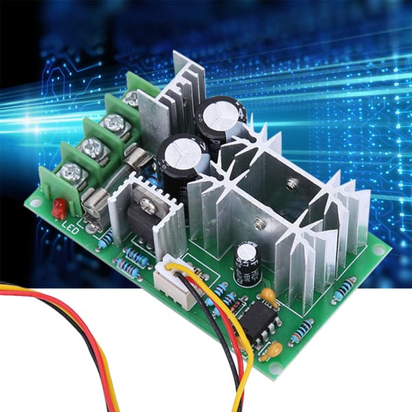 Høykvalitets DC elektrisk motorhastighetskontroller 9-60V 20A PWM motorhastighetsregulator