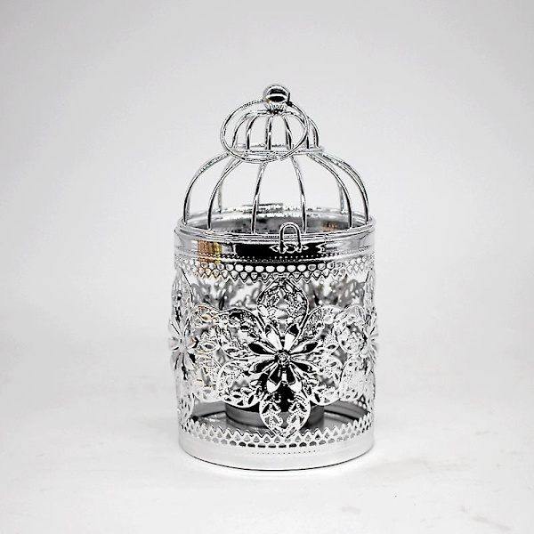 Metallhåndverksprodukter, lysestaker for fuglebur, familiebryllup silver