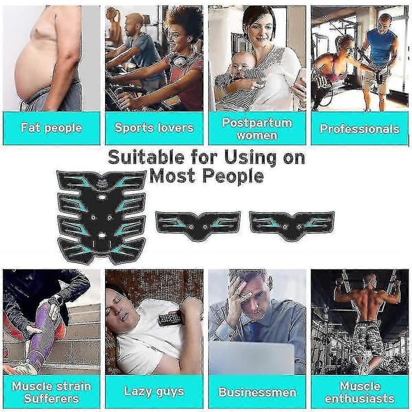 Magemuskelstimulator, smart EMS-maskin for menn Green