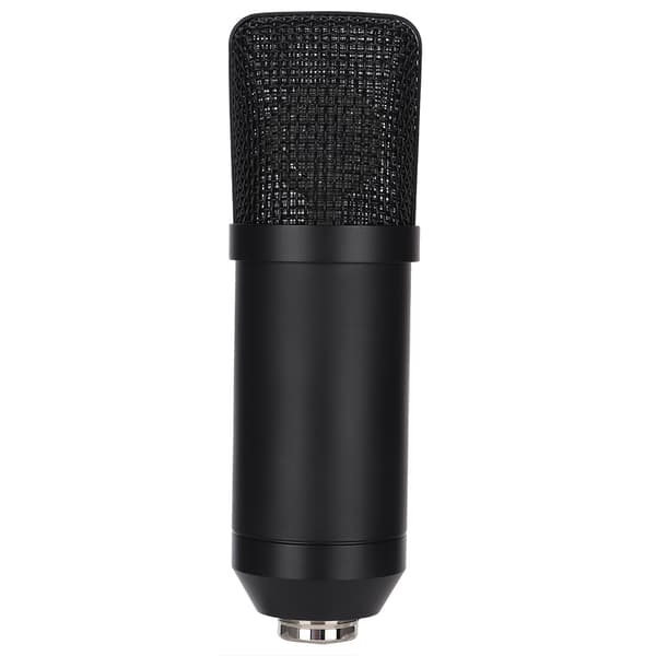 Bærbart kondensator USB-mikrofon for PC bærbar datamaskin med stativ (svart)
