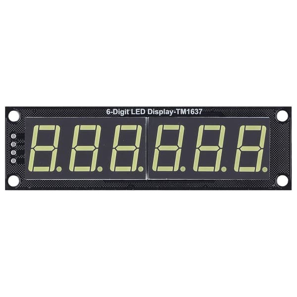 LED-display digitalt rör 6-siffrigt 7-segments decimal vitt ljus digital displaymodul