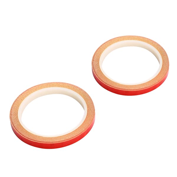 2 Rolls Cykel Cykling Reflexdekaler Säkerhetshjul Dekal Stripe Tejp (röd)