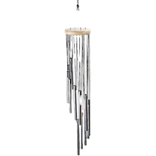 Metalliset Multi-Pipe Tuulikellot Multi-Pipe Riipus Kodin tarvikkeet Opiskelijalahja valmistumismuisto (White Wooden Pipe G-602)