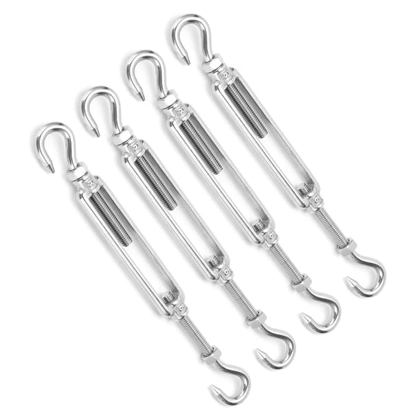 Rustfrit stål hardware sæt 4 stk. krog til krog spændeskrue M6 kabel wire spænding