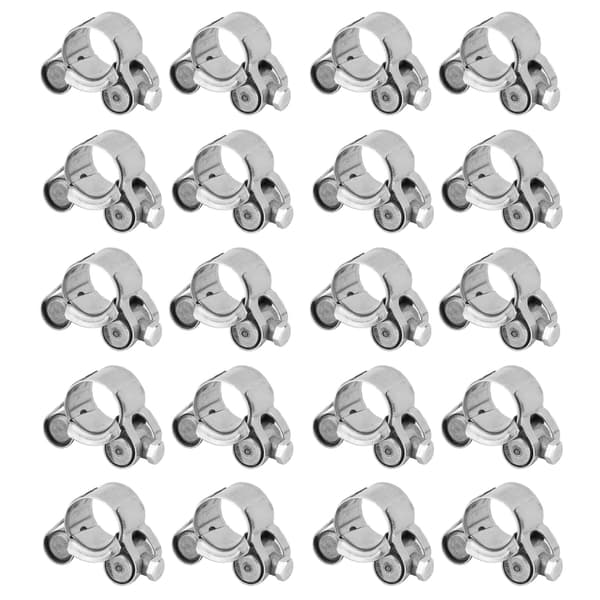 Minifjäderklämmor i rostfritt stål, 20-pack, 23-25 mm
