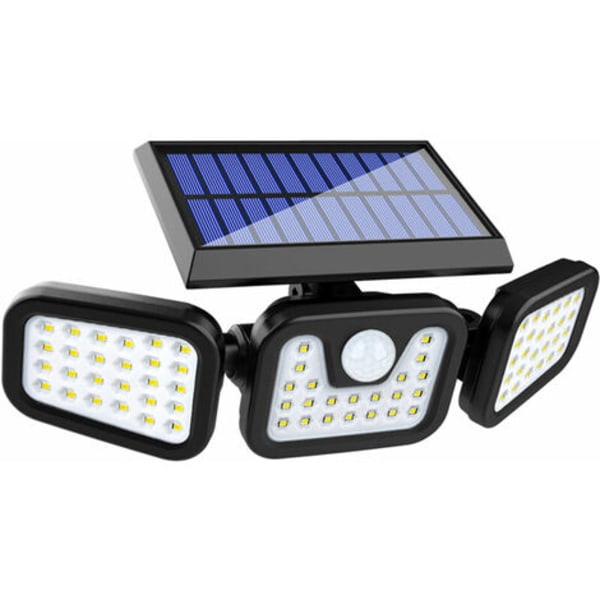Solar Light COB LED Vägglampa Utomhus Solar Powered Motion Sensor Light, rörelseaktiverad belysning, justerbar vinkel, W