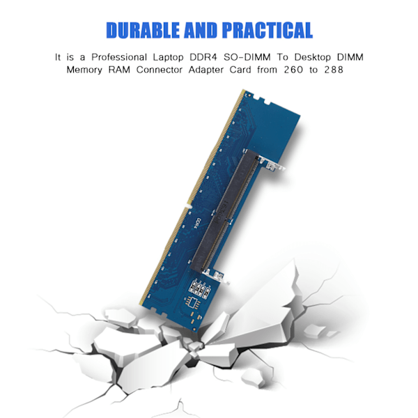 Professionell DDR4 SODIMM till Desktop DIMM Minnes-RAM-kontakt Adapter