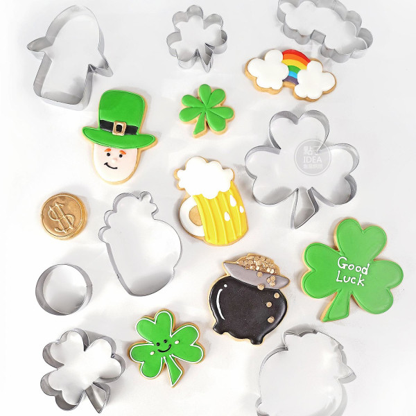 8 delar St. Patrick's Mould Set