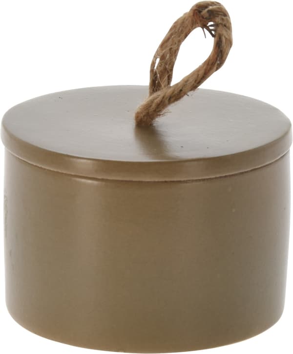 Lys Beige Keramikkrukke med låg Beige beige