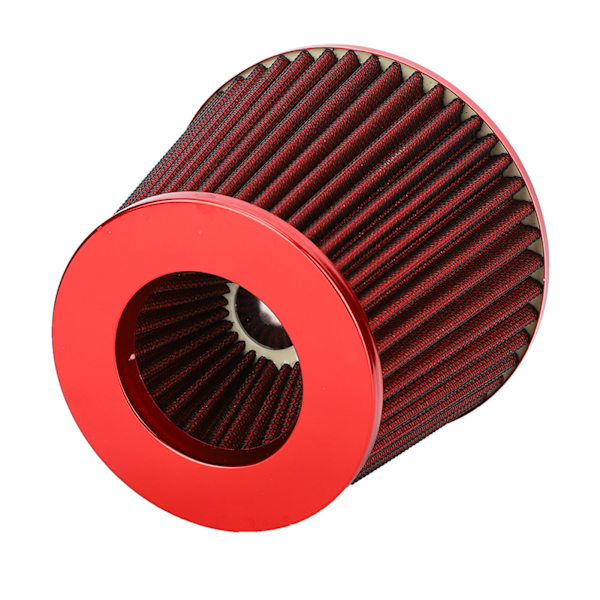 Bil Universal 63mm Högflödes Luftfilter Kit Multi Diameter Svamphuvud Röd