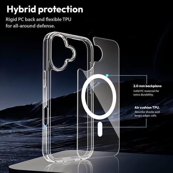[HT]MagCase til iPhone 17 – Krystalklart MagSafe Cover iPhone 17