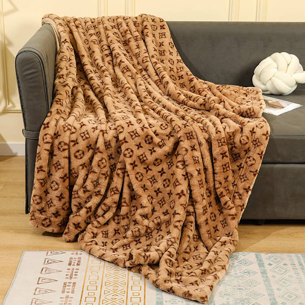 Crystal Fleece Nap Peitto Double Sohva Peitto Toimistopyyhe Quilt Ilmastointipeitto (80*120cm)