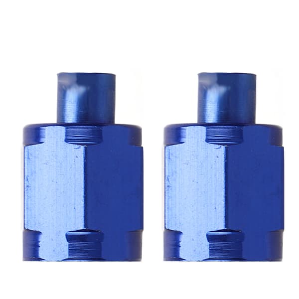 2PCS AN4 Bränsleledningsadapter Block Off Montering Läckagesäker Aluminiumlegering Flare Nut Slanglock