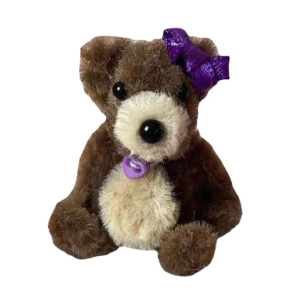 Tiny Handmade Teddy Bear - A Little Pocket Bear Klem Purple