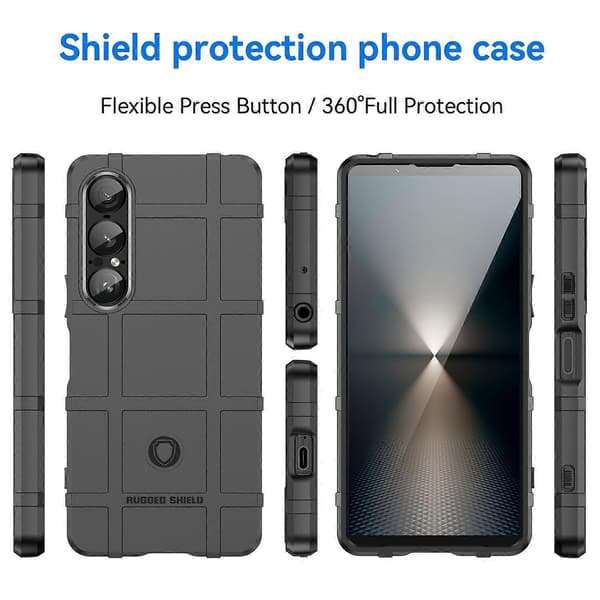 Heltäckande stötsäkert TPU-telefonfodral Black For Sony Xperia 1 VII