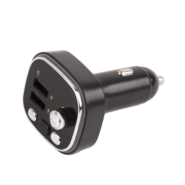 Bil Bluetooth Afspiller 2 USB Porte Oplader 7 Farvede Lys FM Sender Til Håndfri Opkald Sølv