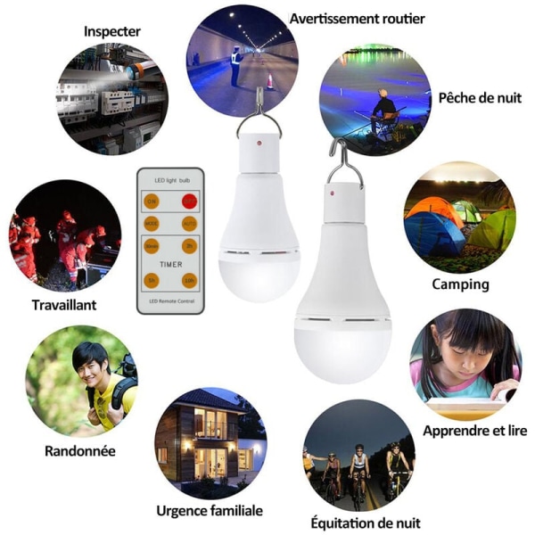 Fjärrkontroll + glödlampa + solpanel = en komplett set smarta strömbrytare, kallvitt ljus