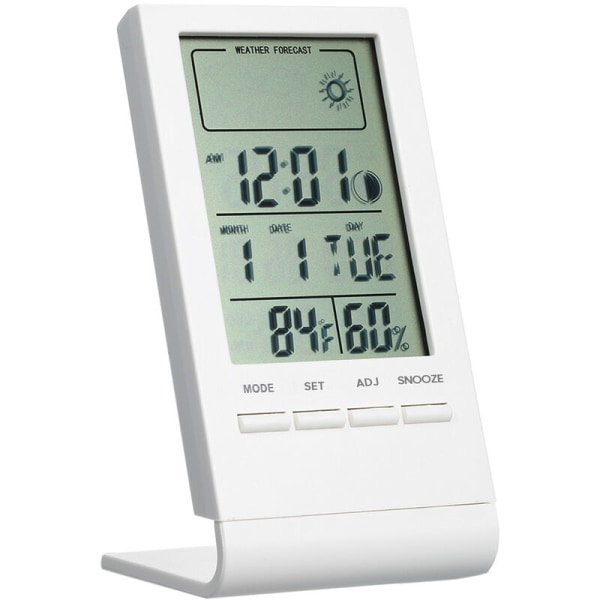 Digital termohygrometer, inomhus, hushåll, tid, datum