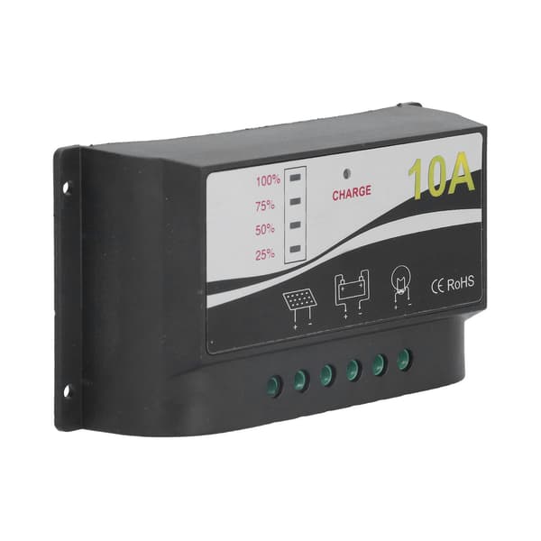 Slitesterk ABS Solar Charge Controller Regulator 12V 24V Solcellepanel Lader