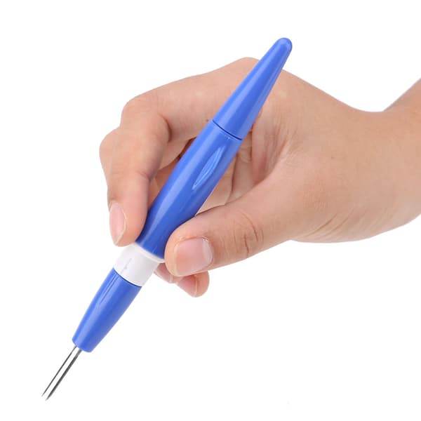 Punch Needle Broderi Pen Sæt Blå DIY Håndværktøj