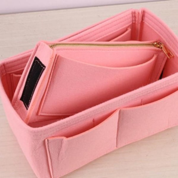 Sett inn veske i filt Makeup Organizer ROSA 30*16*16CM 30*16*16CM pink 30*16*16cm-30*16*16cm