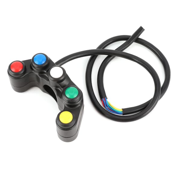 5-knaps ATV Motorcykel Kontrol Switch Samling til 22mm (7/8in) Styr med Vandtæt Greb