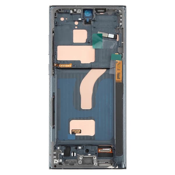 För Samsung Galaxy S22 Ultra SM-S908B 6,72 tums TFT LCD-skärm Digitizer komplett montering med ram, stöder inte fingeravtrycksidentifiering Grön