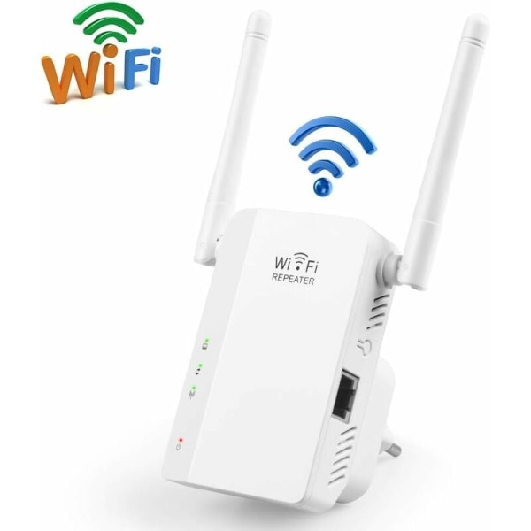 wifi signal booster 300M trådløs repeater signal booster (hvit)