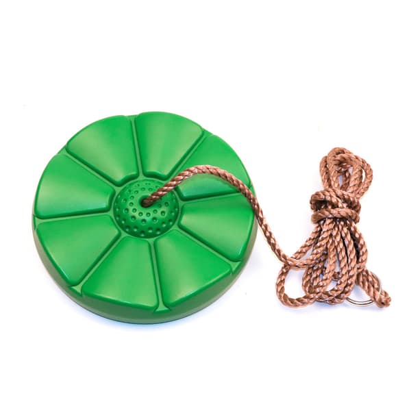 Heavy Duty Plast Disc Tree Swing med PE-rep för Barn Utomhuslekutrustning Grön