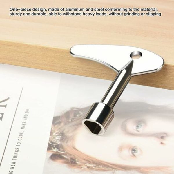 Triangulär nyckel Service Utility Gasnyckel Elektrisk lyftnyckel Fob Lås 62*57mm Silver