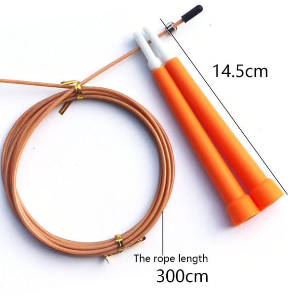 Hopprep - Speed ​​Rope, justerbar for boxning, resor orange