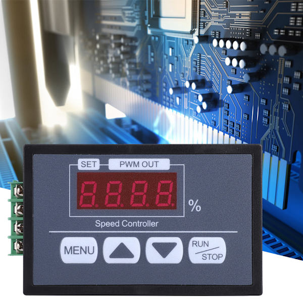 DC 6V til 60V PWM Hastighedsregulator Knap Motor Strømregulator