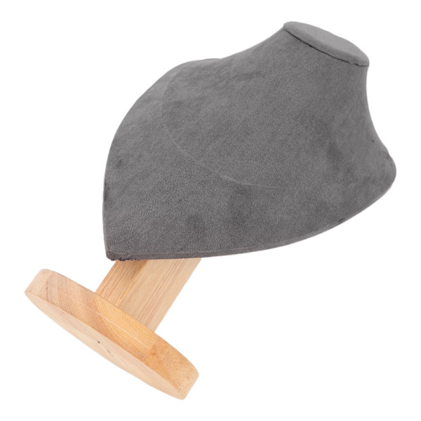 Elegant grå tre smykkedisplaystativ for halskjeder - ideelt for hjem, butikk eller messe Grey