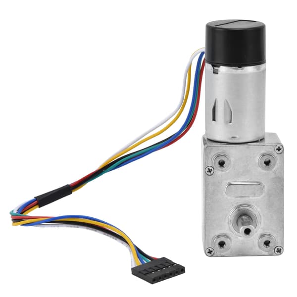 JGY 370 DC 12V 40RPM 15mm Dubbelaxel Enkoder Växelmotor