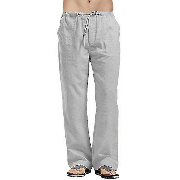 Mænd Multi Pockets Cargo Pant Arbejdsbukser Grey 4XL