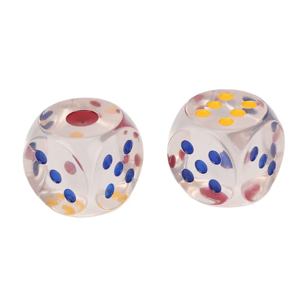 2-pakning Transparent Vanntett Antioksidant Terning 6-Sidet 3,5 cm Brettspill Utdanning