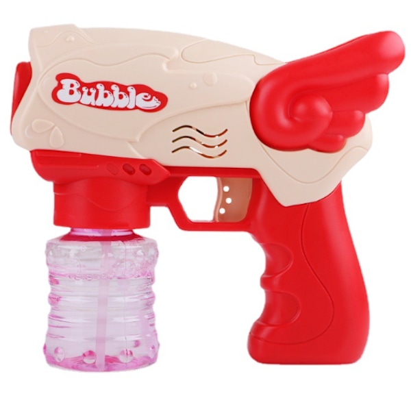 Elektrisk bubbelpistol med ett hål för automatisk bubbelmaskin [Röd Box]